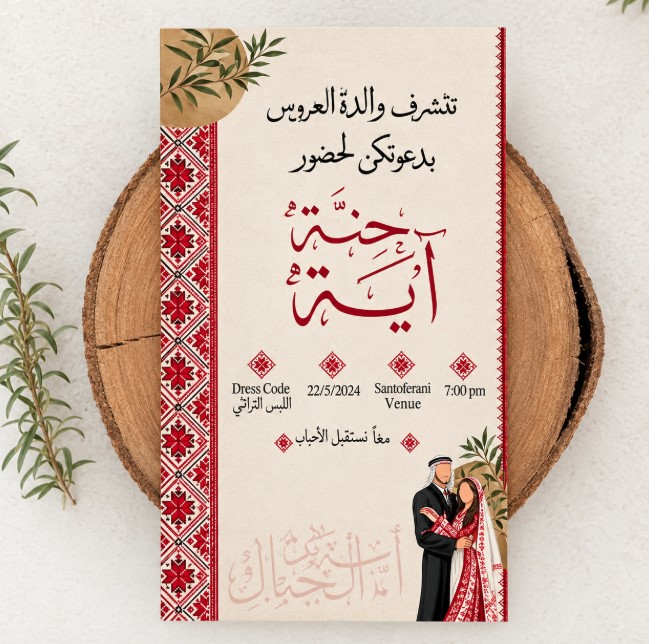 نموذج بطاقة سهرة وحناء